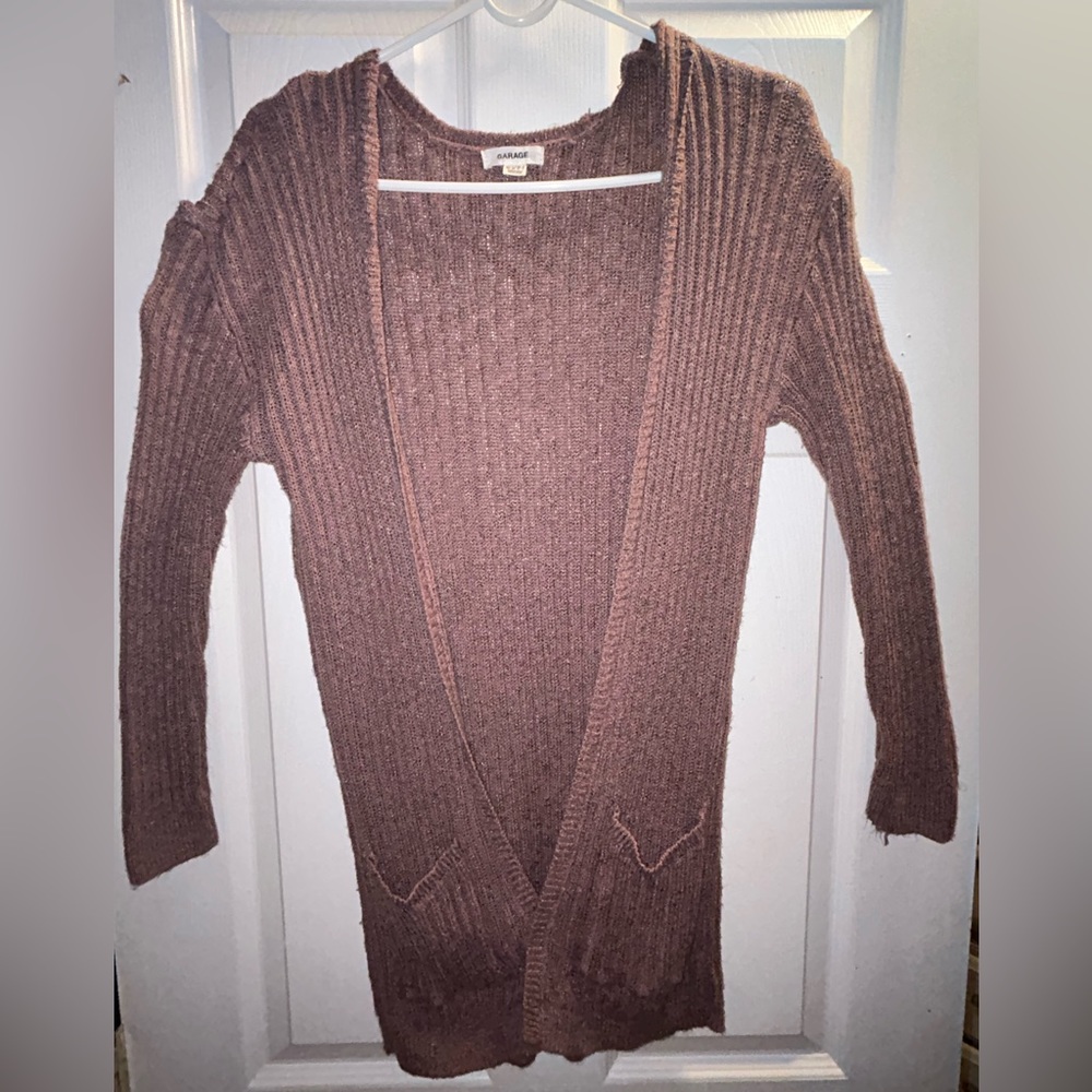 Garage cardigan with pockets